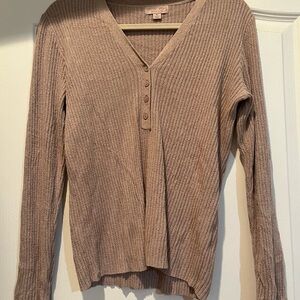 Barefoot Dreams CozyChic Ultra Lite Sweater in Tan